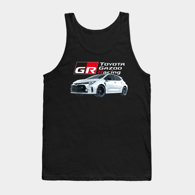 GR Corolla HOT HATCH Circuit Edition JDM White Tank Top by cowtown_cowboy